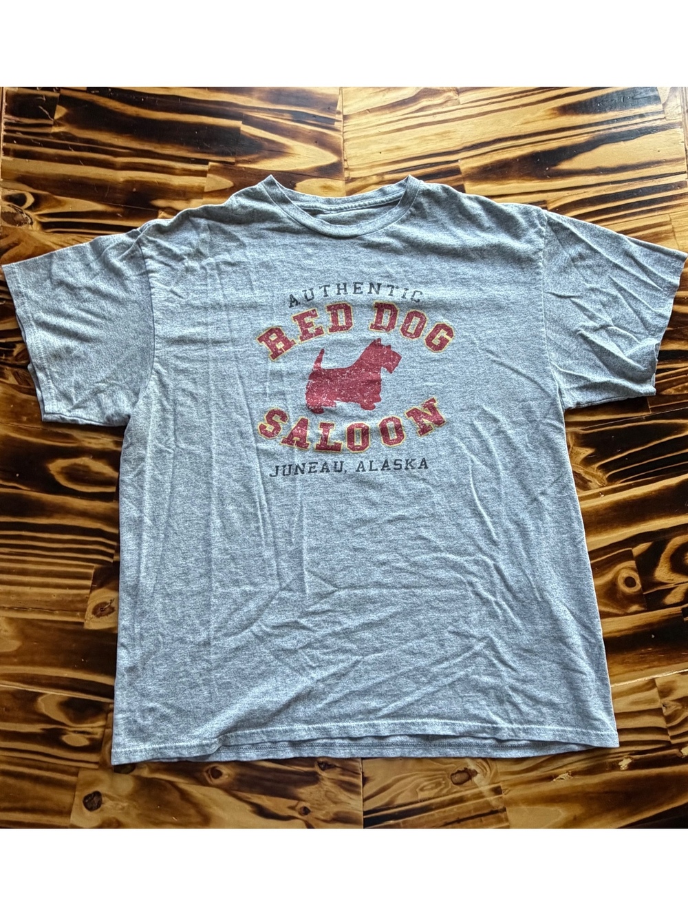 Red Dog Saloon Juneau Alaska gray T-shirt